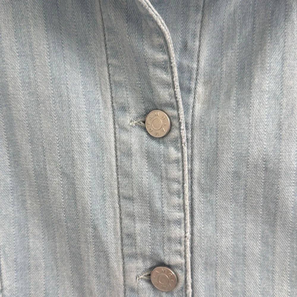 AMO Cropped Denim Jacket, Sz L - Picture 12 of 12